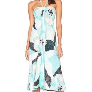 patagonia kamala hibiscus field floral halter midi dress